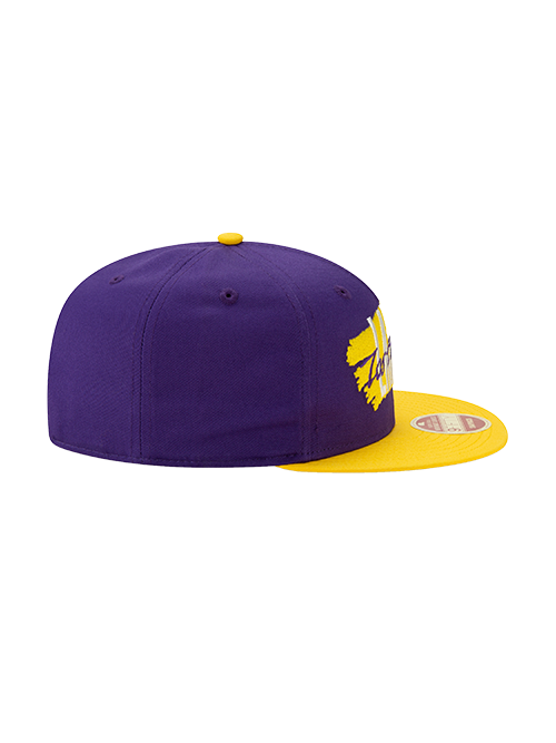 LA Lakers Hat - Purple Team Wordmark 9Fifty Snapback - New Era