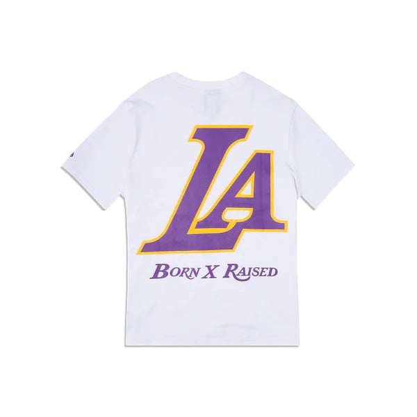 BORN-X-RAISED LOS ANGELES LAKERS WHITE T-SHIRT - Tipatee