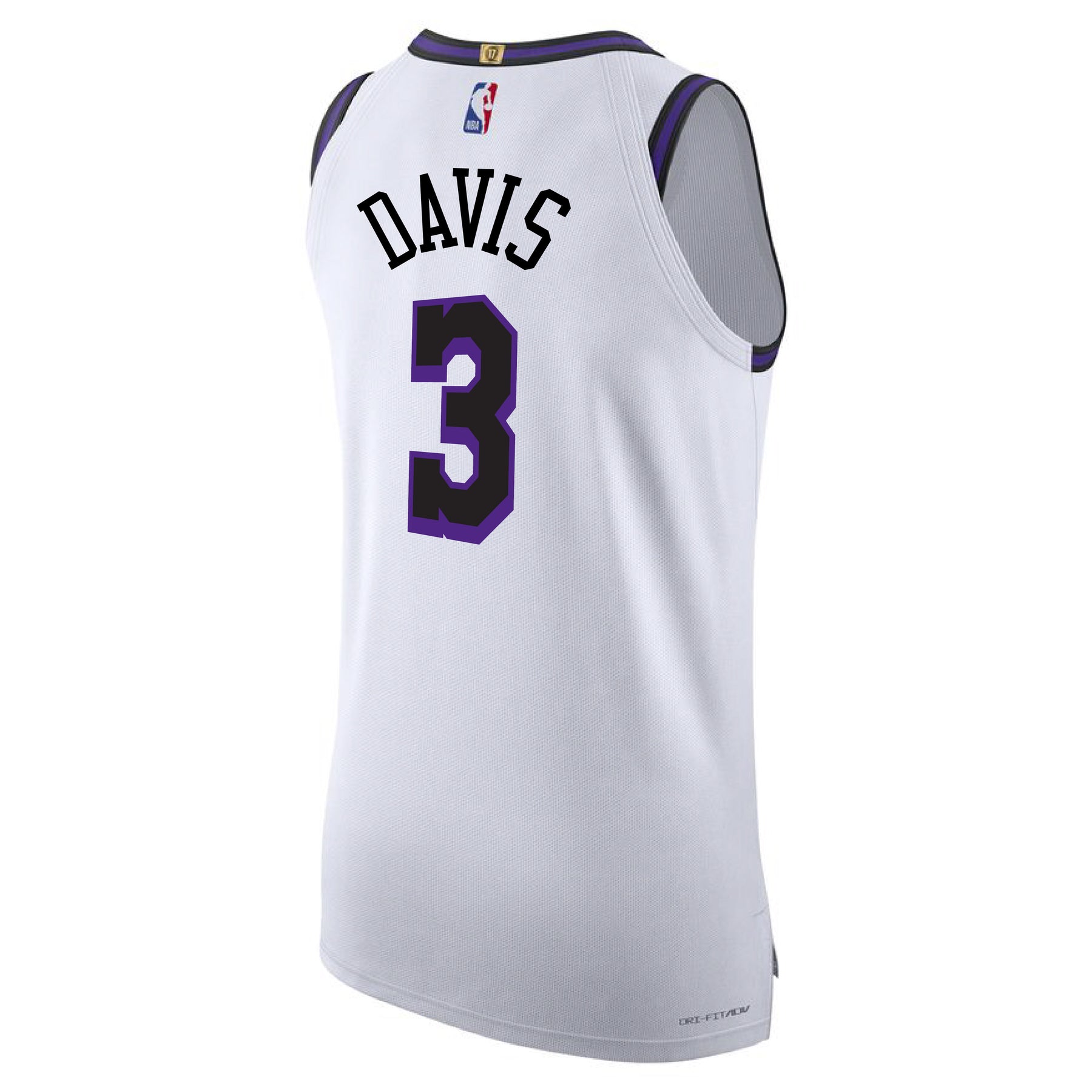 Nike Men's 2021-22 City Edition Los Angeles Lakers Anthony Davis #3 Purple  Dri-FIT Swingman Jersey