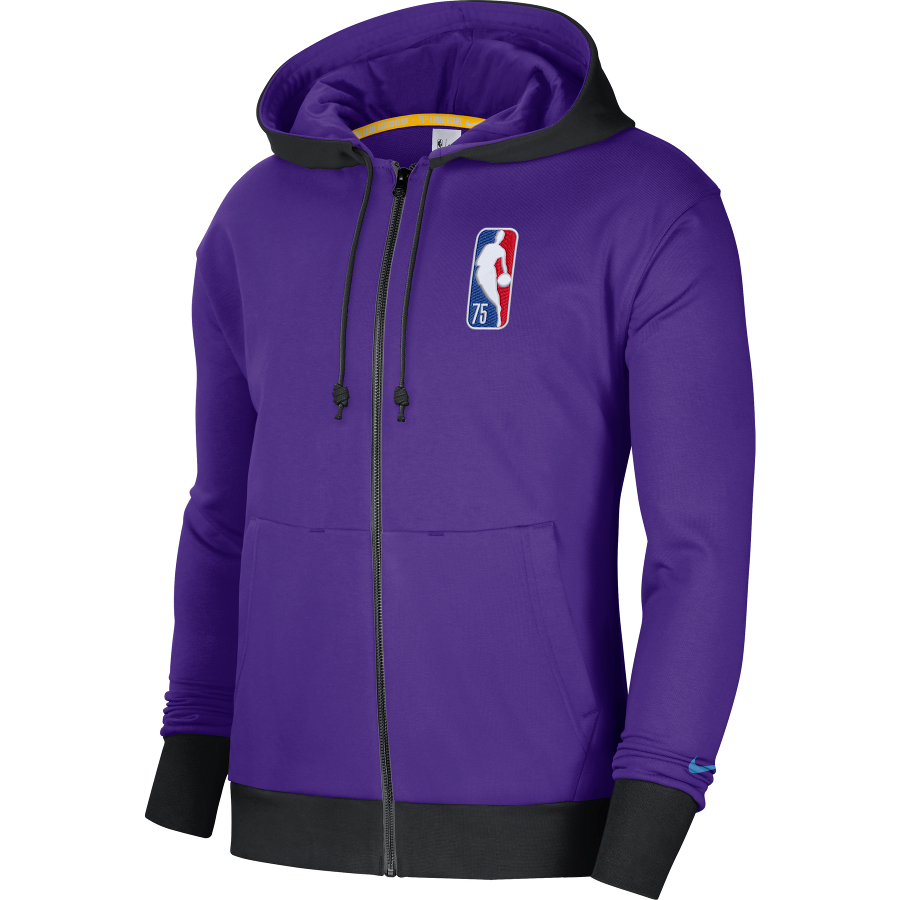 Men's Nike Purple/Black Los Angeles Lakers 2021/22 City Edition Courtside Heavyweight Fleece Full-Zip Hoodie