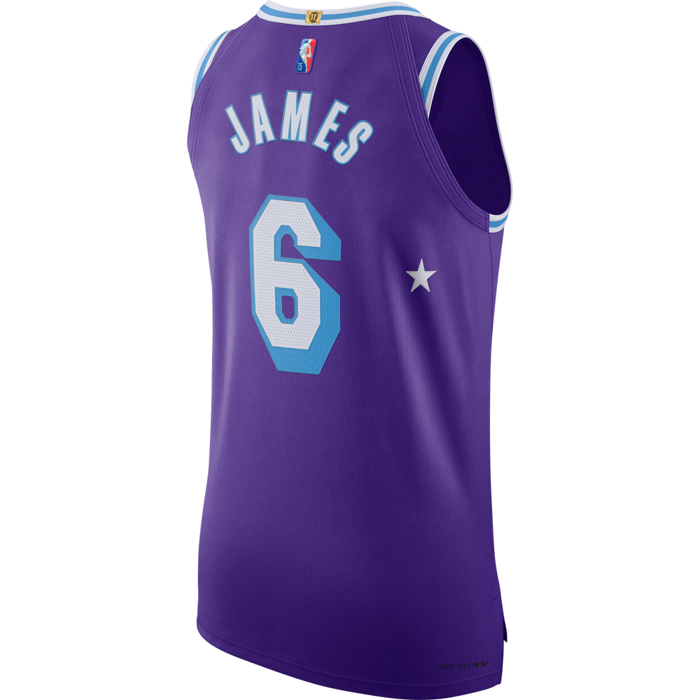 NBA Authentic #6 Lebron James Jersey 2022 Los Angeles Lakers