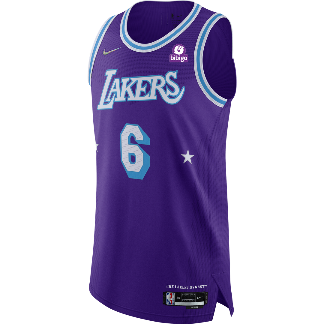 Los Angeles Lakers LeBron James Moments Mixtape City Edition Authentic Jersey - Lakers Store