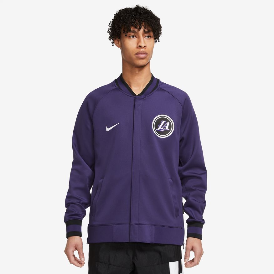 Los Angeles Lakers NIKE NBA Purple Showtime Full-Zip Hoodie Jacket shops Men's MEDIUM