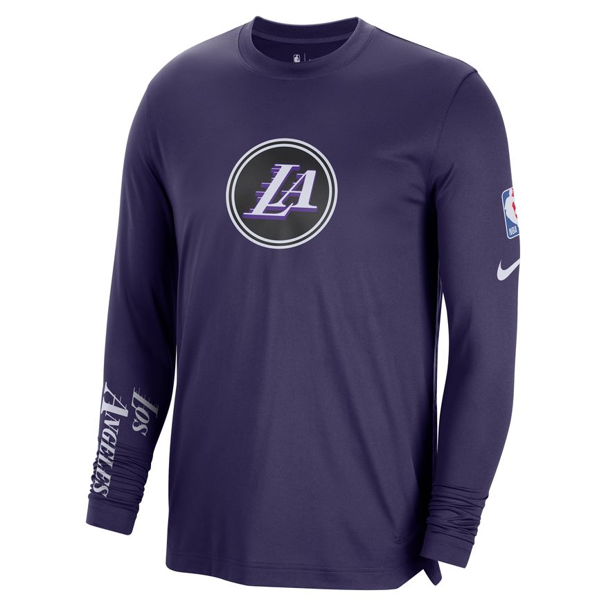 New Era Purple Los Angeles Lakers 2022/23 City Edition Brushed Jersey T- shirt