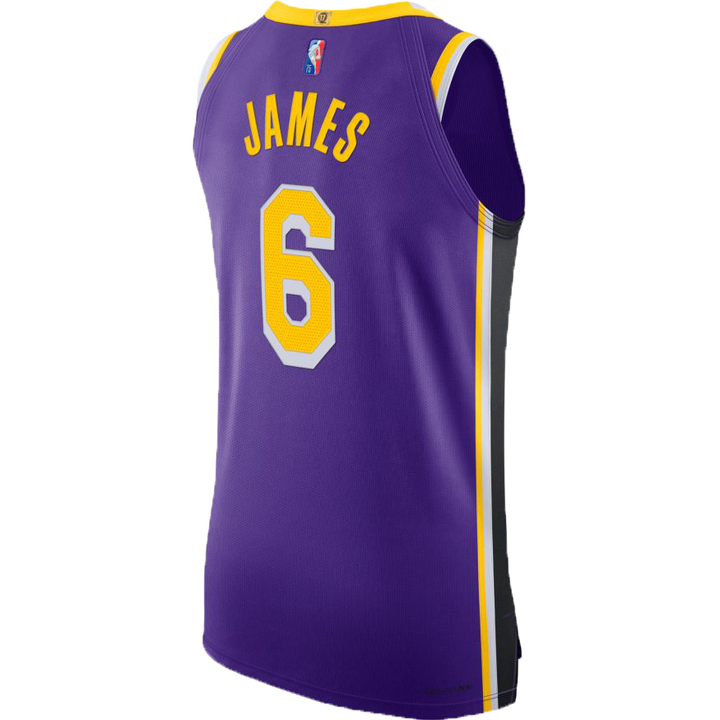 Lakers Lebron James 75th Anniversary Authentic Statement Jersey