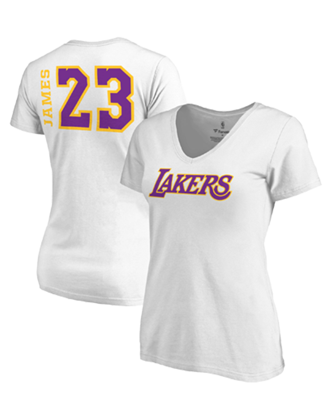 Side Sweep Lakers LeBron James Womens Los Angeles Lakers V-Neck - Lakers Store