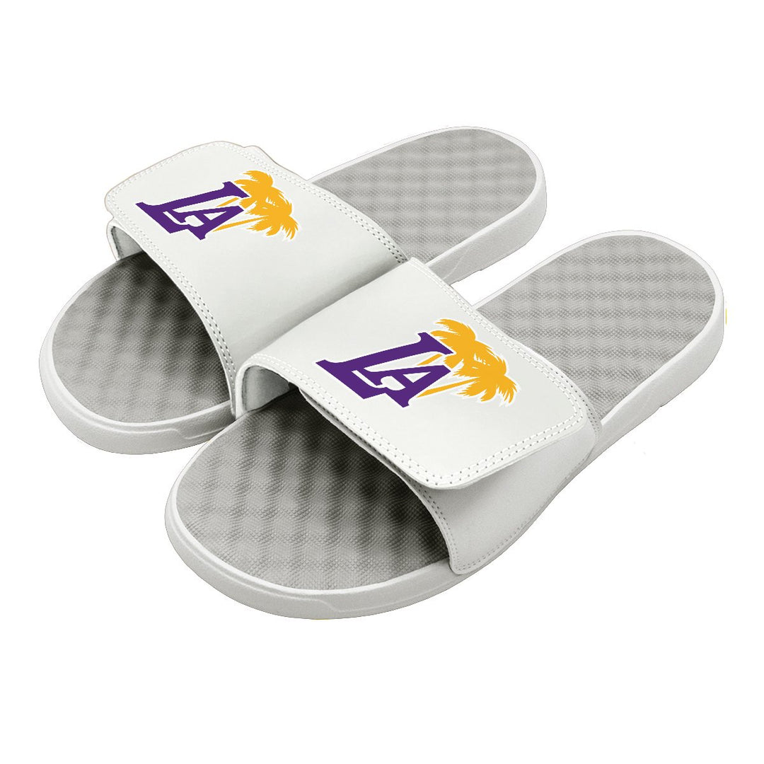 Los Angeles Lakers Palm Tree ISlide Sandals - Lakers Store