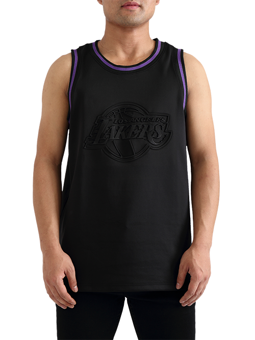 Los Angeles Lakers Black Embossed Jersey - Lakers Store