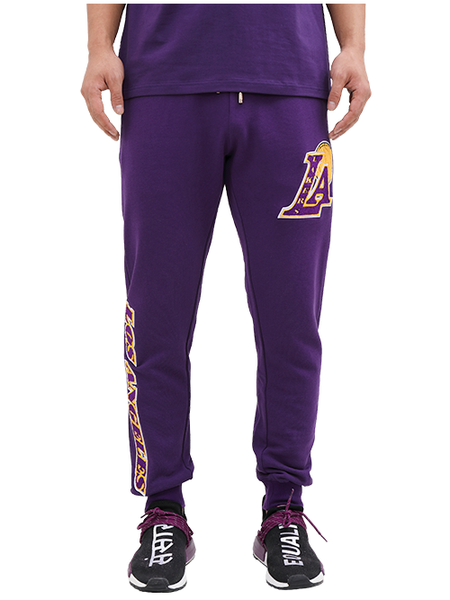 Los Angeles Lakers Blended Logo French Terry Jogger - Lakers Store