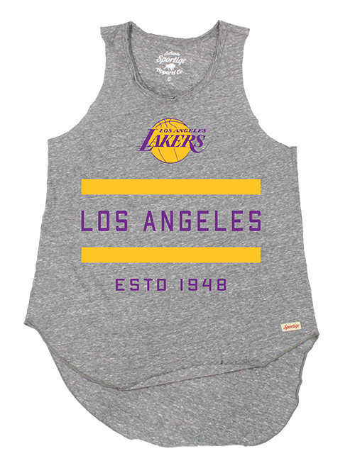 Los Angeles Lakers LAL NBA Handprint Combo Hollow Tank Top And Leggings For  Women