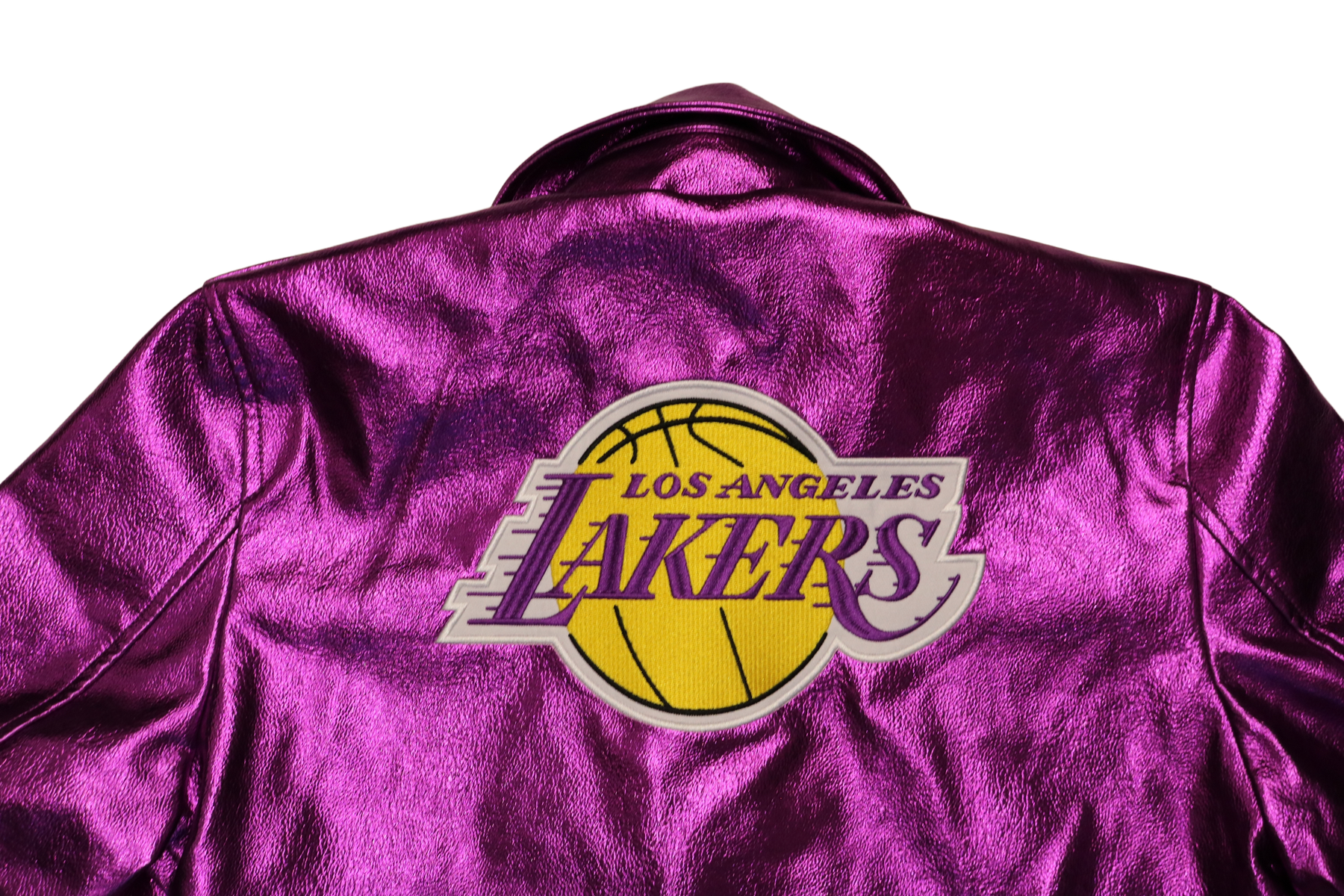 Lakers x WC Purple Faux Leather Jacket M