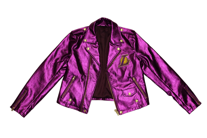 Lakers x WC Purple Faux Leather Jacket