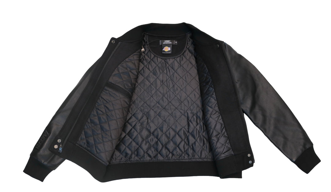 Lakers Women's Triple Black Wool Varsity Jacket