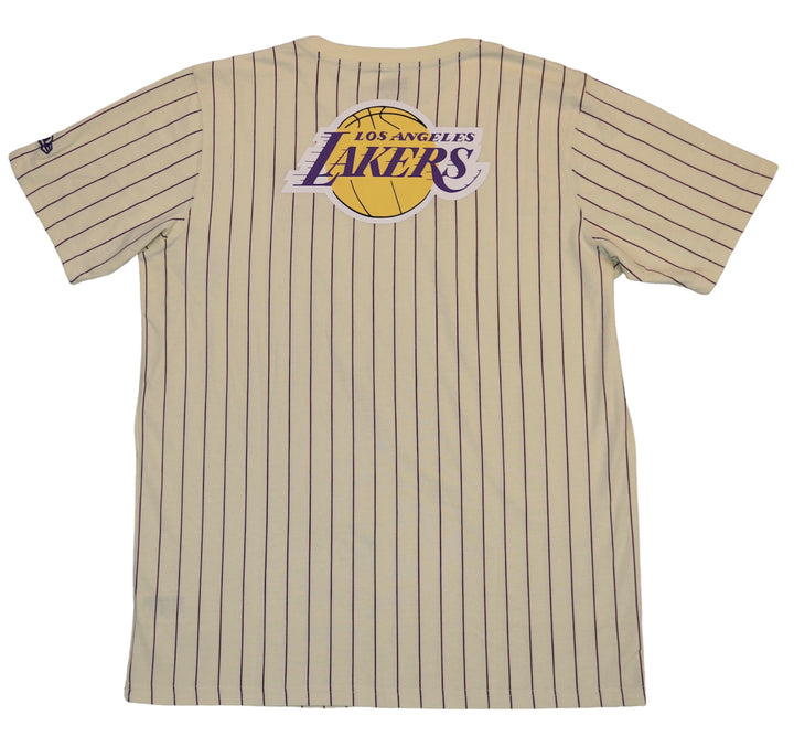 Lakers Throwback Pinstripe Logo Tee