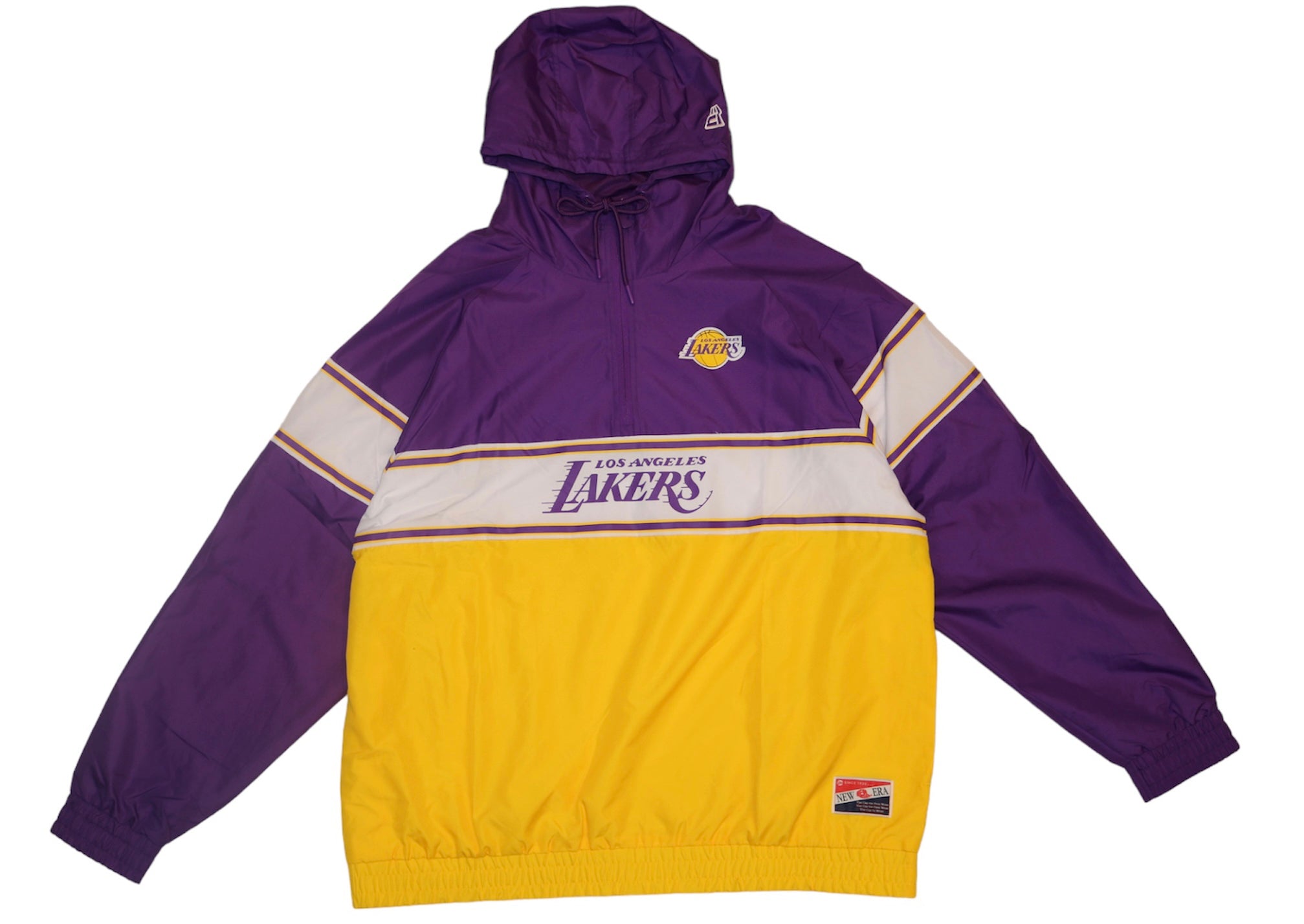 Lakers Throwback Ripstop 1 4 Zip Pullover Hoodie