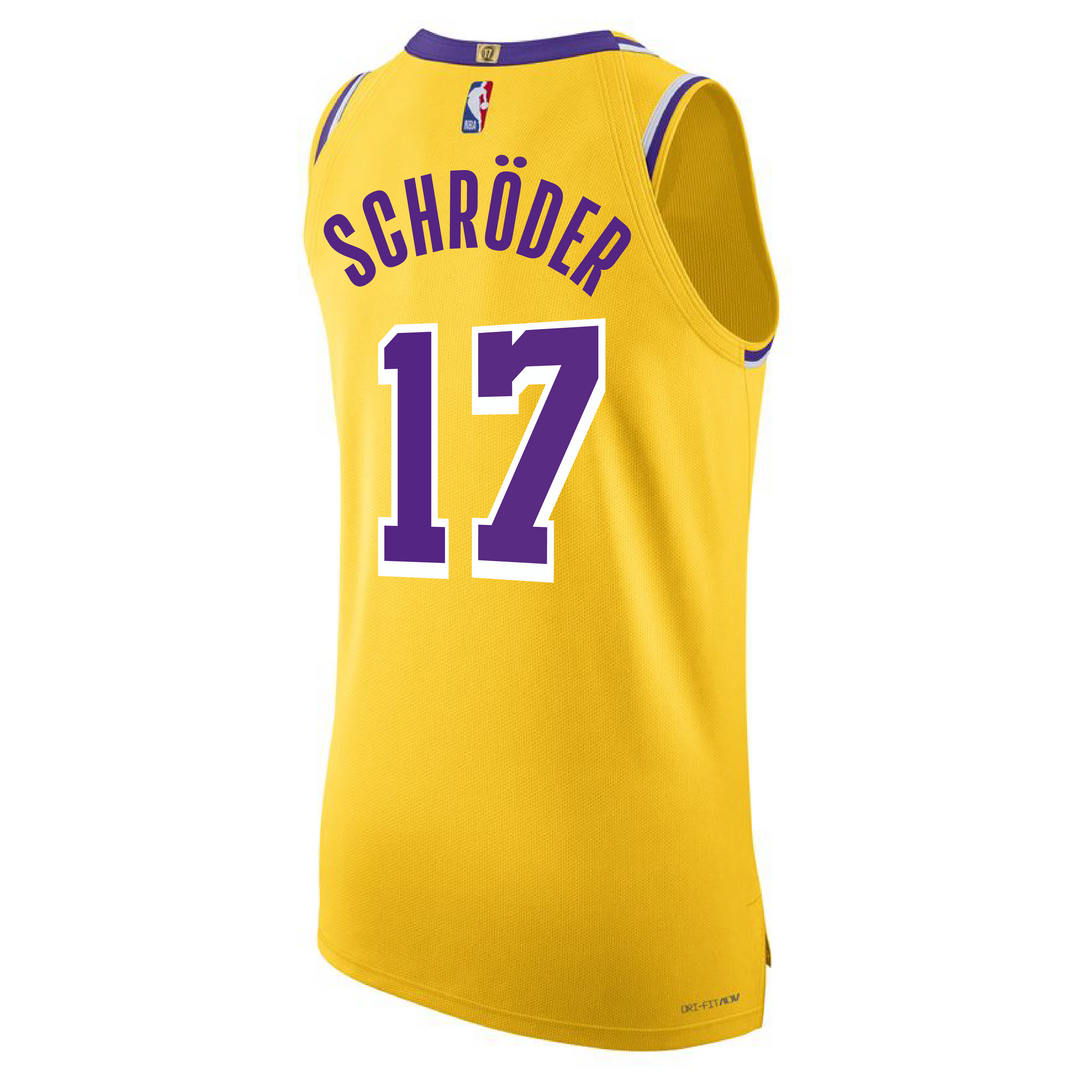Los Angeles Lakers Dennis Schroder Icon Authentic Jersey