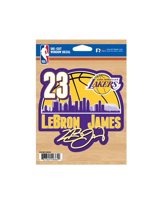 LeBron James 4x6 Los Angeles Lakers Decal - Lakers Store