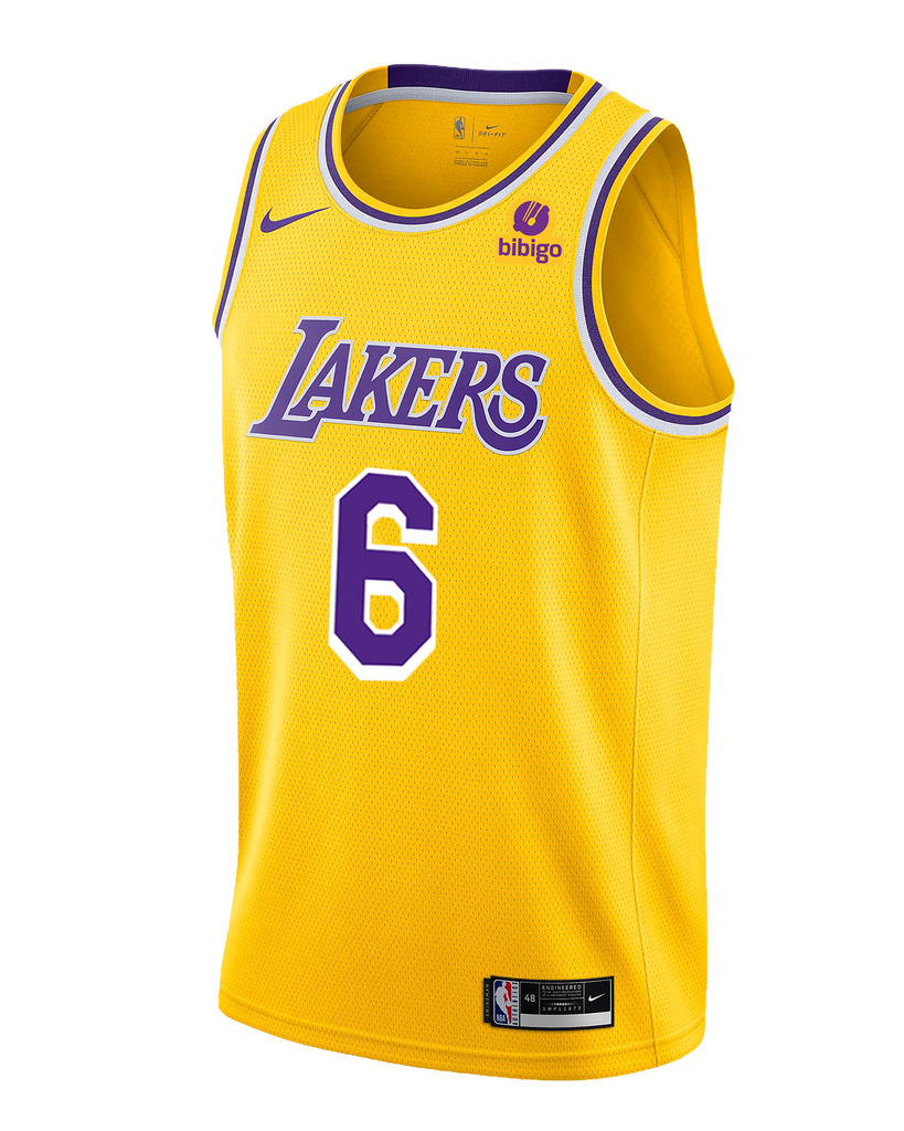 LeBron James King James 6 Los Angeles Lakers White Jersey Classic - Bluefink