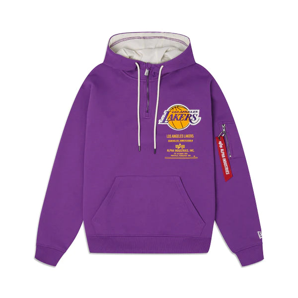 Purple New Era NBA LA Lakers Fleece Shorts