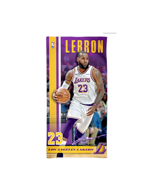 LeBron James Los Angeles Lakers  Beach Towel - Lakers Store