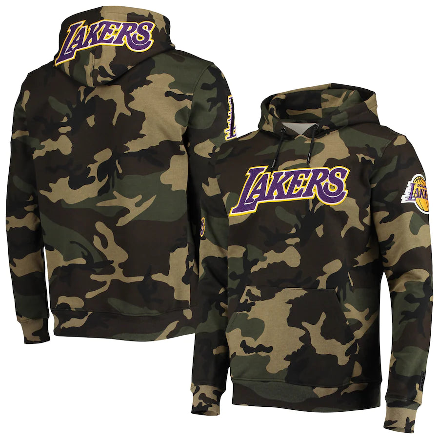 Los Angeles Lakers Pro Standard Camo Team Pullover Hoodie