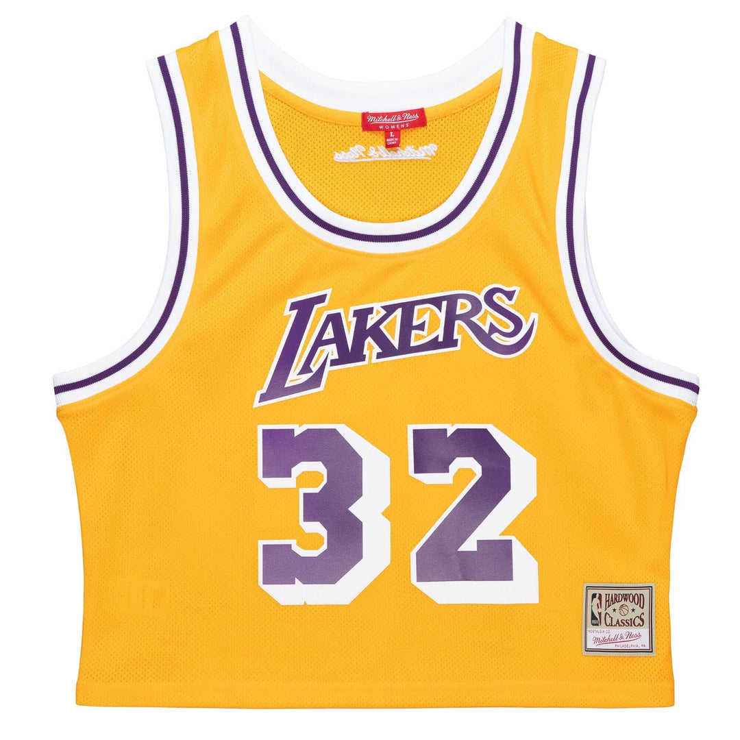 Lakers NBA Women's Crop Top Tank Johnson Jersey