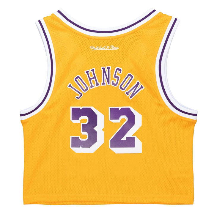 Lakers NBA Women's Crop Top Tank Johnson Jersey