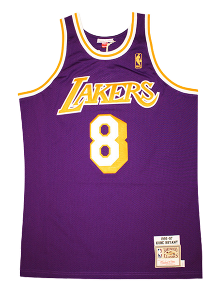 Mitchell & Ness Kobe Bryant Los Angeles Lakers 1996-1997 Hardwood Classics  Throwback Authentic Home Jersey - Gold